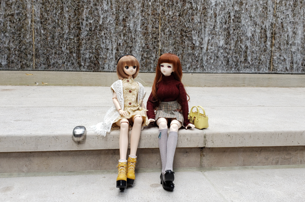 Hanging out at the fountain