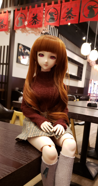 Looking cute while waiting for ice cream