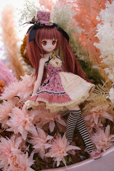 Cherry among the flowers