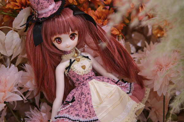 Cherry among the flowers