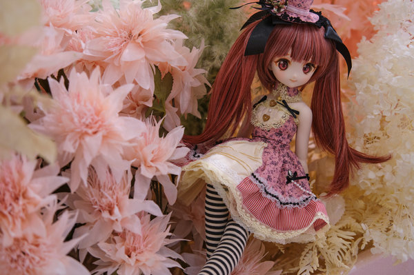 Cherry among the flowers